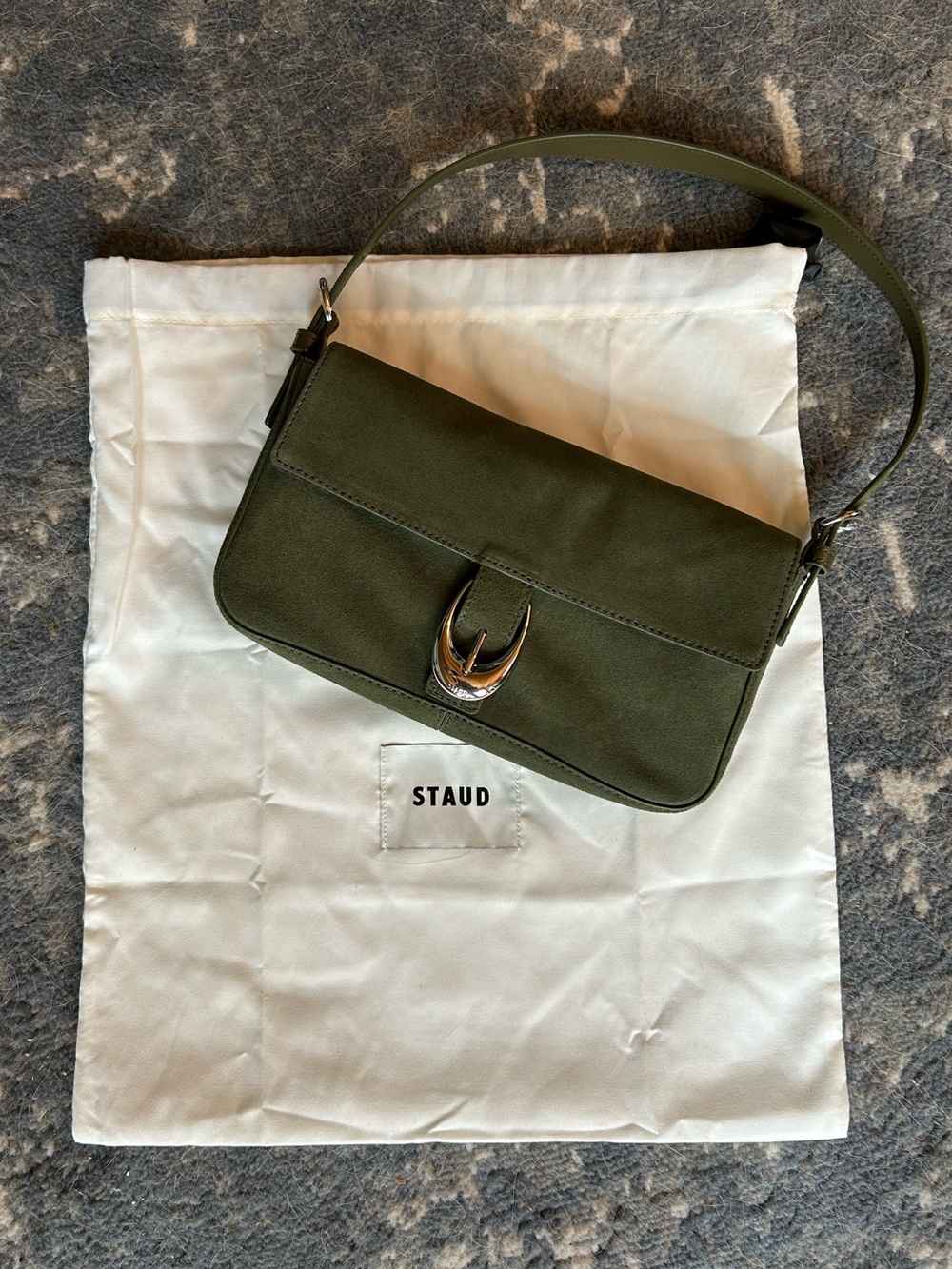 Staud Harlow Bag - Avocado Suede - Picture 9 of 15